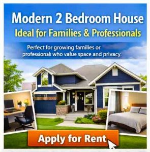 Modern 2 Bedroom House Ideal for Families & Professionals