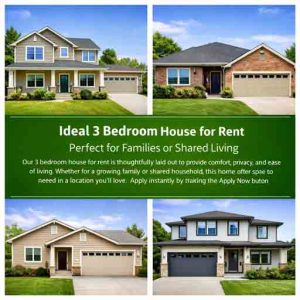 Ideal 3 Bedroom House for Rent – Perfect for Families or Shared Living