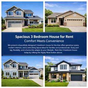 Spacious 3 Bedroom House for Rent – Comfort Meets Convenience